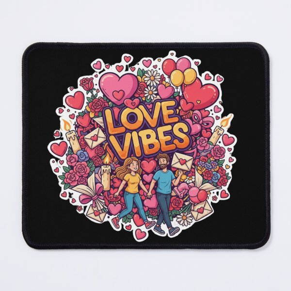 Item preview, Love Vibes – Colorful Cartoon Romantic Design designed and sold by HT-Creative.