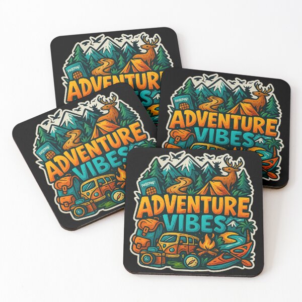 Item preview, Adventure Vibes – Colorful Cartoon Outdoor Design designed and sold by HT-Creative.
