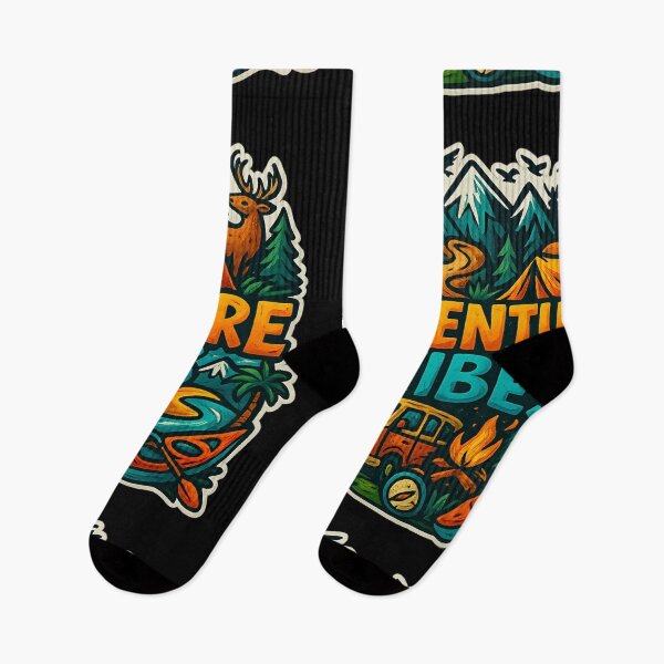 Item preview, Adventure Vibes – Colorful Cartoon Outdoor Design designed and sold by HT-Creative.