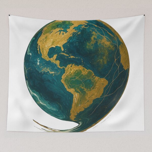 Item preview, Earth Day Edition – Golden Planet by Kaon designed and sold by Zenlines by Ralf Gradl.