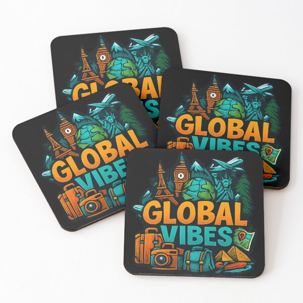 Item preview, Global Vibes – Colorful Cartoon World Travel Design designed and sold by HT-Creative.