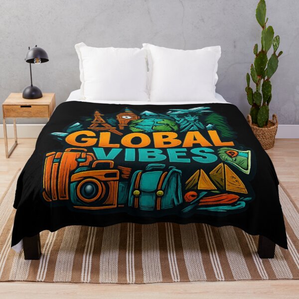 Item preview, Global Vibes – Colorful Cartoon World Travel Design designed and sold by HT-Creative.