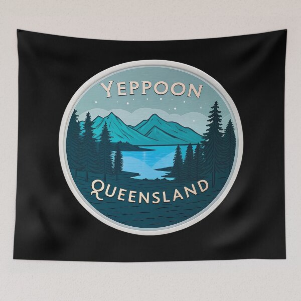 Item preview, Yeppoon Queensland Travel  – Mountain Landscape, Pine Trees & Souvenir Design designed and sold by VividOrganica.