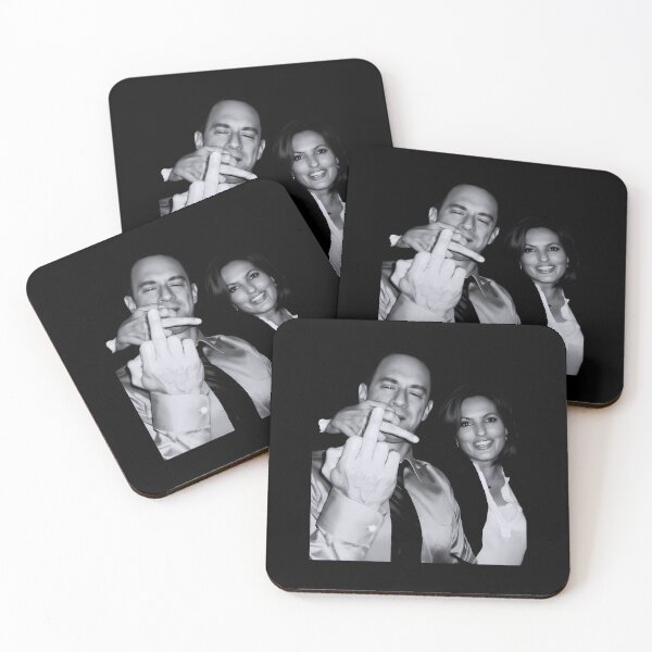 Item preview, Elliot Stabler And Olivia Benson Actors And Musicians Giving The Middle Finger Meme designed and sold by VirginiaDelpha.