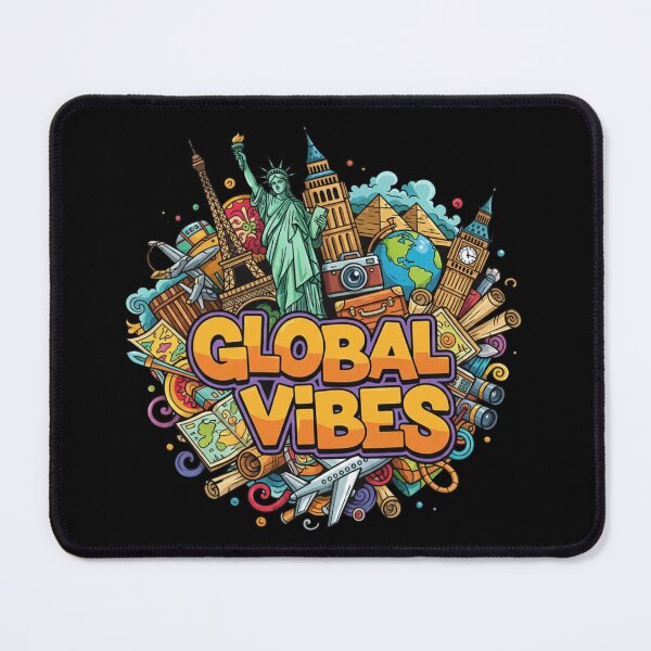 Item preview, Global Vibes – Colorful Cartoon World Travel Design designed and sold by HT-Creative.