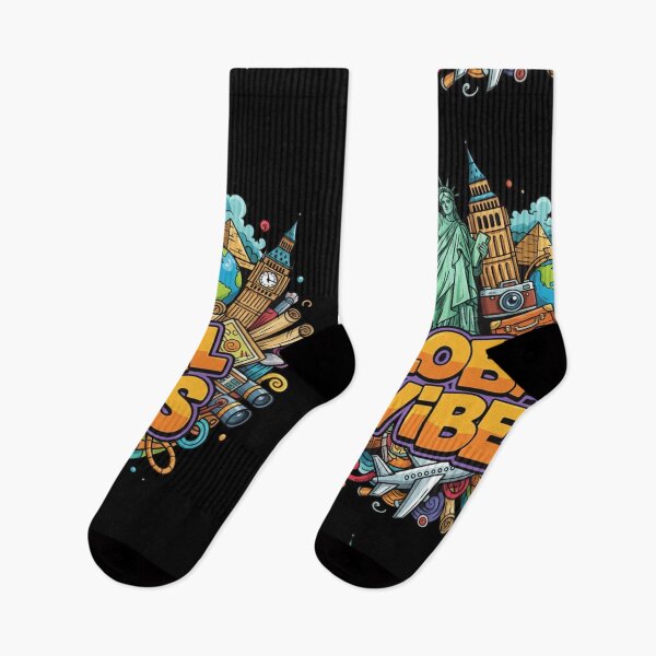 Item preview, Global Vibes – Colorful Cartoon World Travel Design designed and sold by HT-Creative.