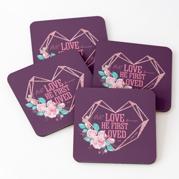 Item preview, “We love because He first loved us.” — 1 John 4:19 | Bible Verse | Inspirational designed and sold by JirehKollezion.