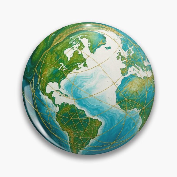 Item preview, Emerald & Aqua Earth – Global Flow by Kaon designed and sold by Zenlines by Ralf Gradl.