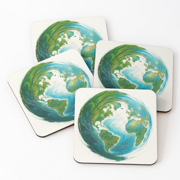 Item preview, Emerald & Aqua Earth – Global Flow by Kaon designed and sold by Zenlines by Ralf Gradl.