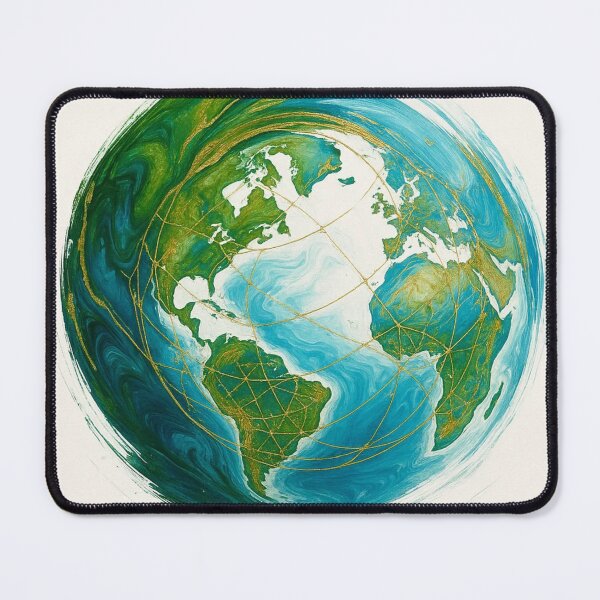 Item preview, Emerald & Aqua Earth – Global Flow by Kaon designed and sold by Zenlines by Ralf Gradl.