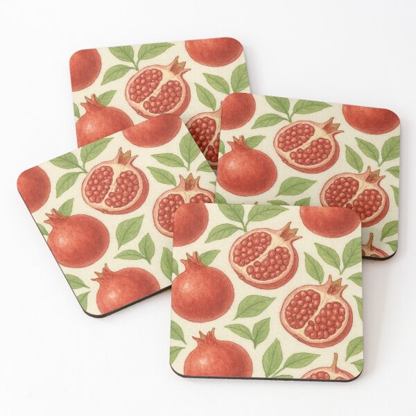 Item preview, anti-inflammatory pomegranate watercolor pattern textured paper designed and sold by cutsypatterns.