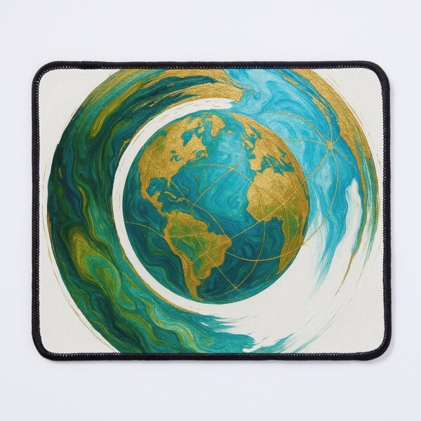 Item preview, Golden Enso Earth – Flow of Unity by Kaon designed and sold by Zenlines by Ralf Gradl.