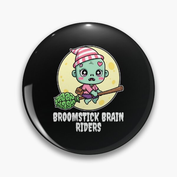 Item preview, BROOMSTICK BRAIN RIDERS - ZOMBIE HALLOWEEN designed and sold by KEF Custom.