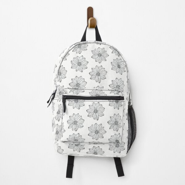 Item preview, Black and White Flower Pattern – Minimalist Line Art Design designed and sold by WojcikDesigners.