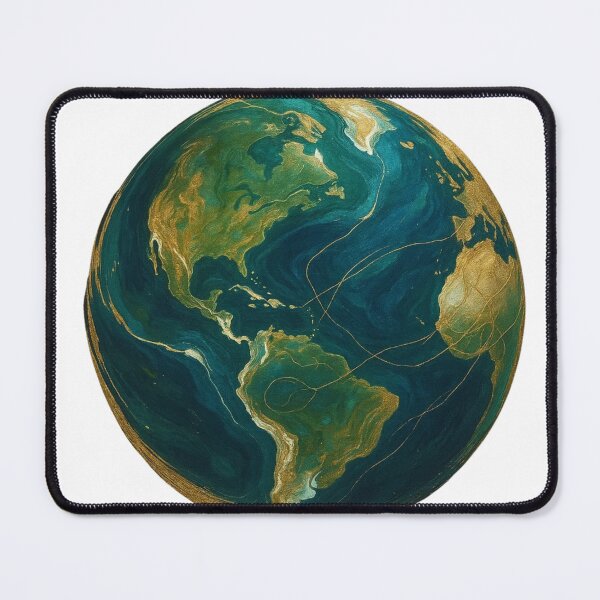 Item preview, Petrol & Gold Earth – Connected World by Kaon designed and sold by Zenlines by Ralf Gradl.