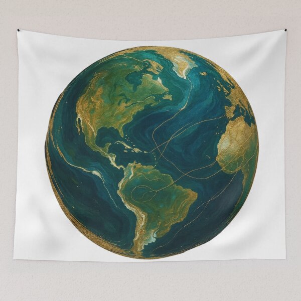 Item preview, Petrol & Gold Earth – Connected World by Kaon designed and sold by Zenlines by Ralf Gradl.