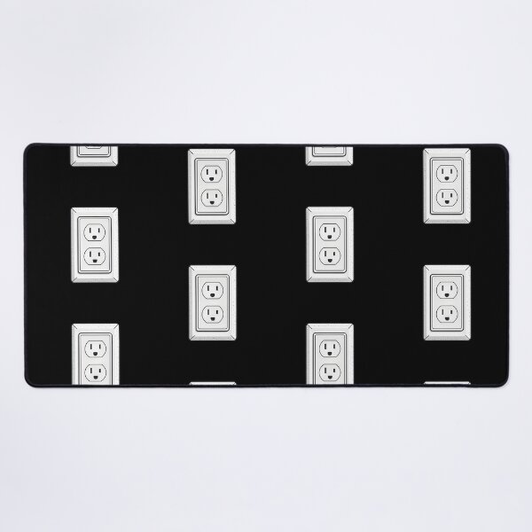Item preview, Minimalist Smiling Electrical Outlet Line Art – Modern Black and White designed and sold by VividOrganica.