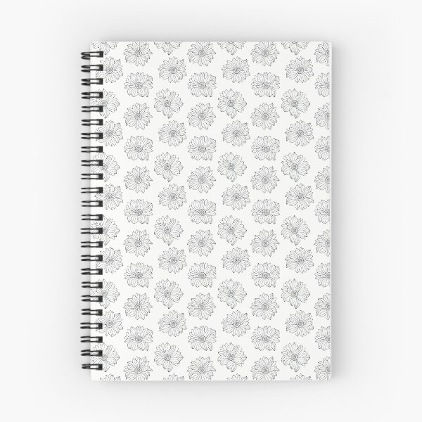 Item preview, Large Flower Pattern – Black and White Line Art Floral Design designed and sold by WojcikDesigners.