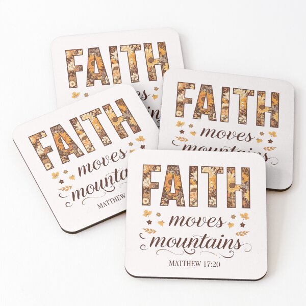 Item preview, Faith Moves Mountains Matthew 17:20 Bible Verse T-Shirt designed and sold by FestivityFinds.