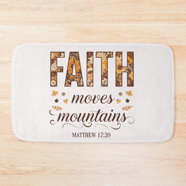 Item preview, Faith Moves Mountains Matthew 17:20 Bible Verse T-Shirt designed and sold by FestivityFinds.