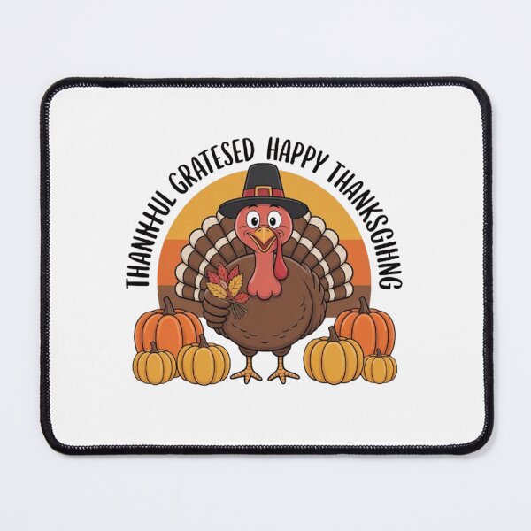Item preview, Thankful Grateful Blessed Turkey Thanksgiving designed and sold by BHMARTS.