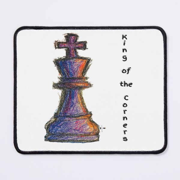 Item preview, King of the Corners – Colorful Chess Artwork designed and sold by PawnShiftGoods.