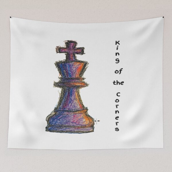 Item preview, King of the Corners – Colorful Chess Artwork designed and sold by PawnShiftGoods.