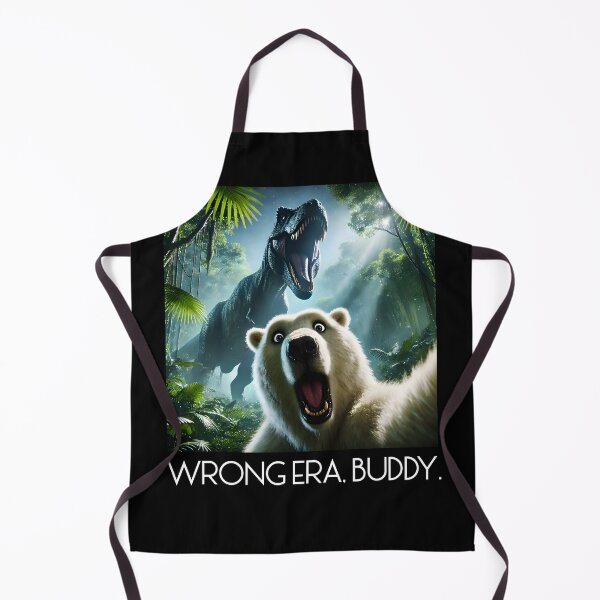 Item preview, Crazy Polar Bear Selfie T-Rex Dinosaur Wrong Era Buddy Polar Bear Lover designed and sold by Kimberley King Art King Art.