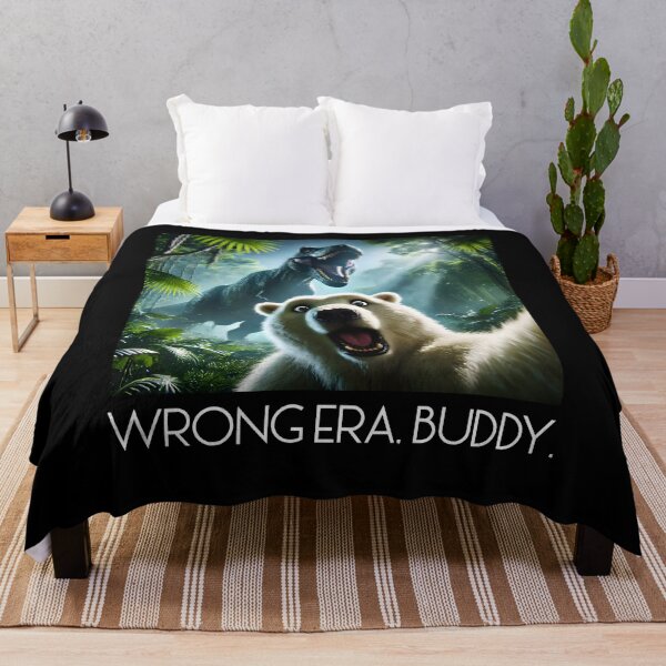 Item preview, Crazy Polar Bear Selfie T-Rex Dinosaur Wrong Era Buddy Polar Bear Lover designed and sold by Kimberley King Art King Art.