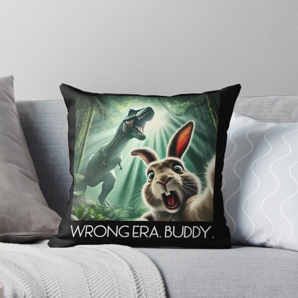 Item preview, Crazy Rabbit Selfie T-Rex Dinosaur Wrong Era Buddy Rabbit Lover designed and sold by Kimberley King Art  King Art.