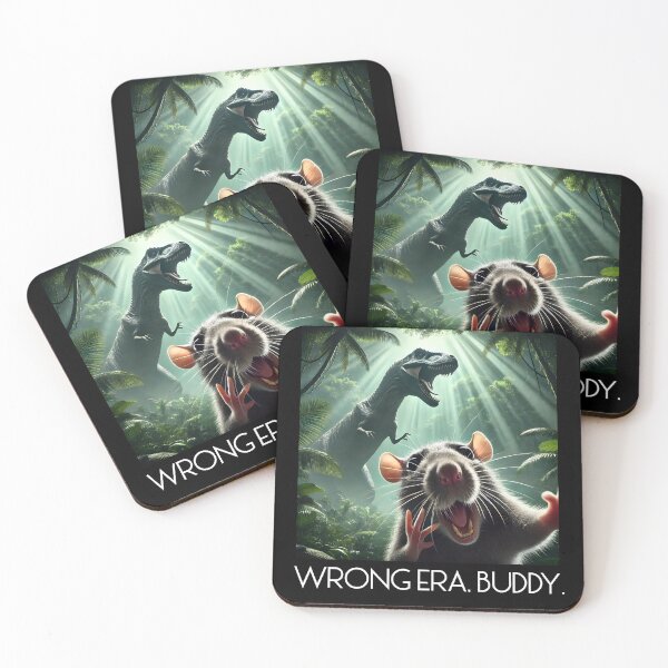 Item preview, Crazy Rat Selfie T-Rex Dinosaur Wrong Era Buddy Rat Lover designed and sold by Kimberley King Art  King Art.