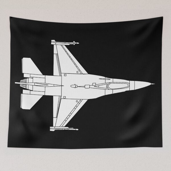 Item preview, Aircraft - F-16 -Top - LA - WO Txt X 300 designed and sold by Military Insignia Products.
