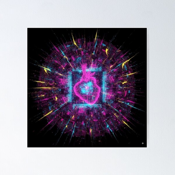 Item preview, Digital Heartbeat: Cybernetic Soul Glitch designed and sold by trend-forge.