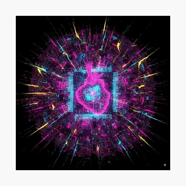 Item preview, Digital Heartbeat: Cybernetic Soul Glitch designed and sold by trend-forge.