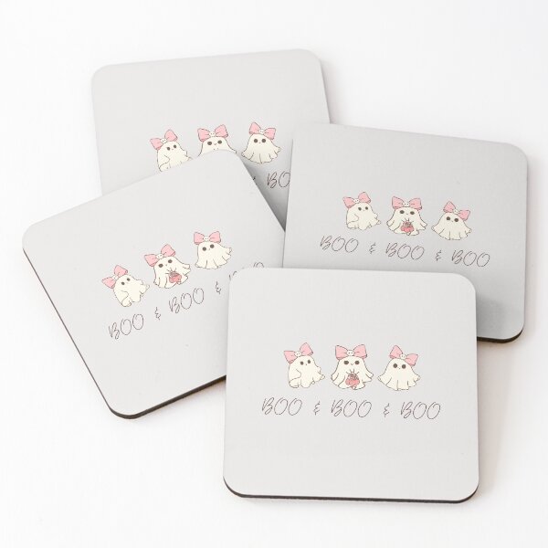 Item preview, Boo & Boo & Boo – Cute Little Ghost Trio Halloween Sticker designed and sold by Moon's Arts.