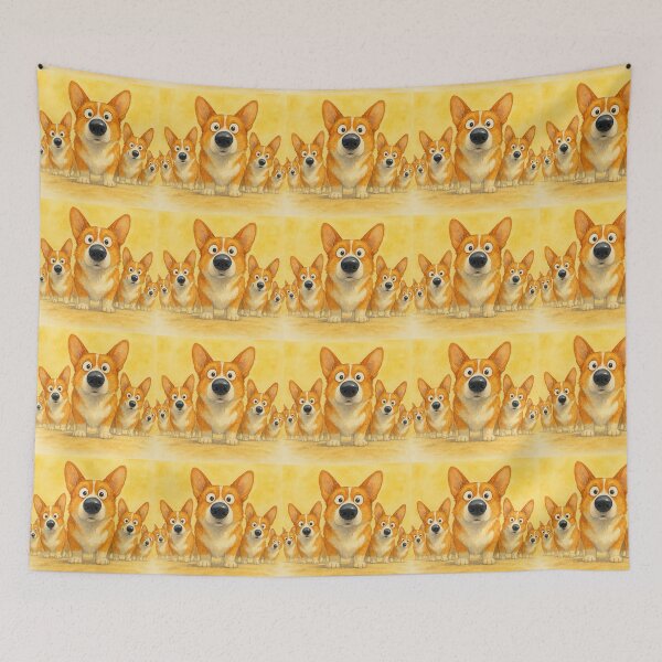 Item preview, Cute Corgis ' THe CoRGiS ' BY SHiRLeY MacARTHuR designed and sold by Shirley MacArthur Art.
