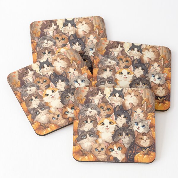 Item preview, Cute Autumn Cats Gathering designed and sold by designwiss.