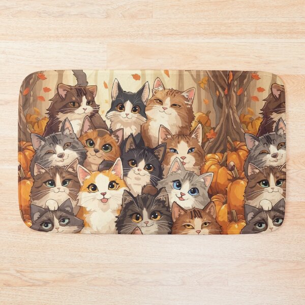 Item preview, Cute Autumn Cats Gathering designed and sold by designwiss.