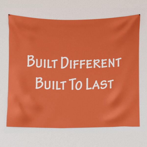 Item preview, Built Different, Built to Last – Bold Alpha Mindset Quote Design designed and sold by ArtNestVerse.