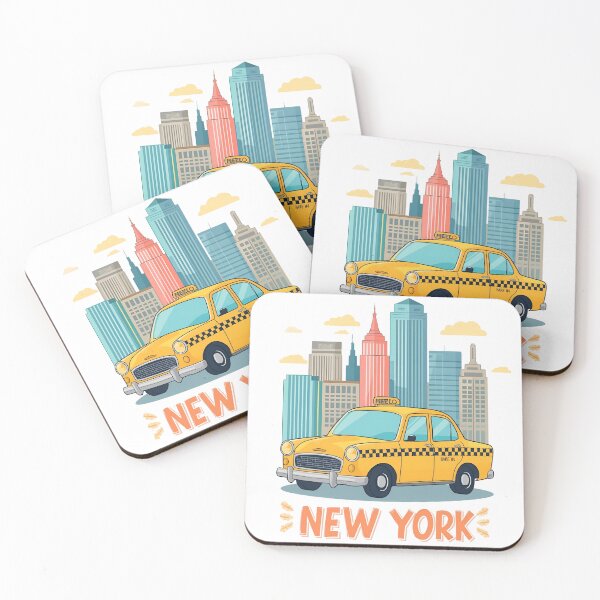 Item preview, New York City Yellow Taxi – Cartoon Skyline Design designed and sold by Activity01.