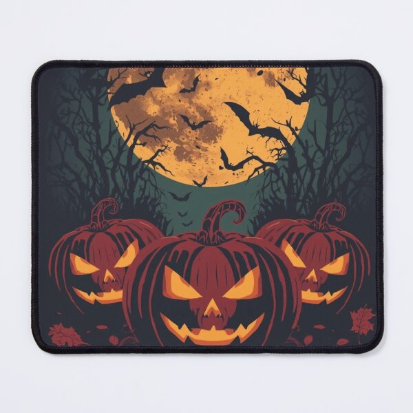 Item preview, Spooky Halloween Pumpkins Under Full Moon designed and sold by designwiss.