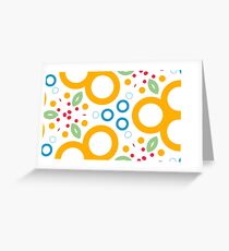 colorful circle rings creative seamless repeat pattern Greeting Card