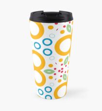 colorful circle rings creative seamless repeat pattern Travel Mug