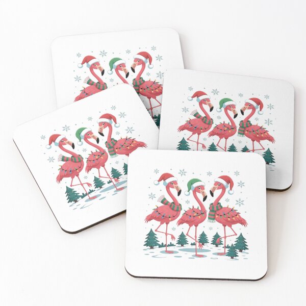 Artikelvorschau, Rosa Flamingo Weihnachtsmütze Weihnachtsbeleuchtung entworfen und verkauft von BHMARTS.