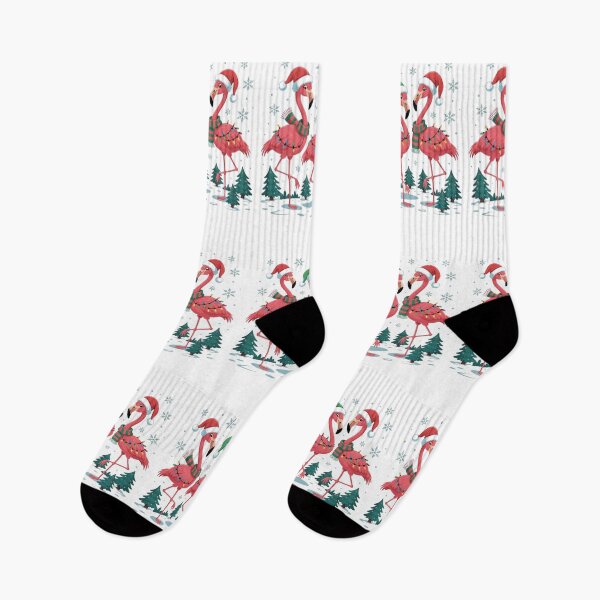 Item preview, Pink Flamingo Santa Hat Christmas Lights designed and sold by BHMARTS.