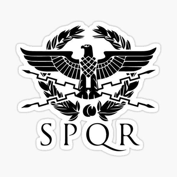 Akachafactory SPQR Flag Car Sticker Rome Rome Empire Coat