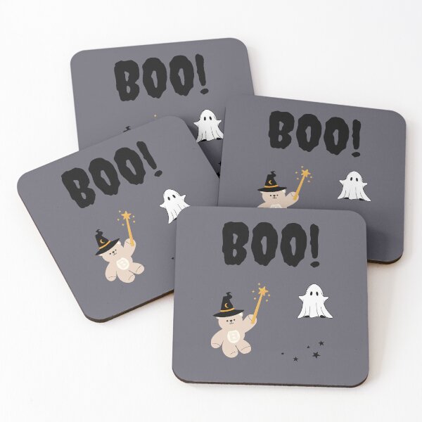 Item preview, BOO! Mono Bear Ghost Magic – Spooky Cute Halloween designed and sold by mintmono-studio.