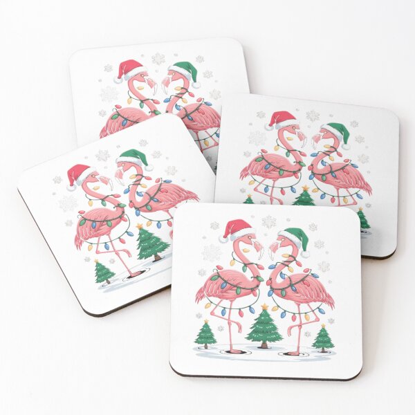 Artikelvorschau, Rosa Flamingo Weihnachtsmütze Weihnachtsbeleuchtung entworfen und verkauft von BHMARTS.