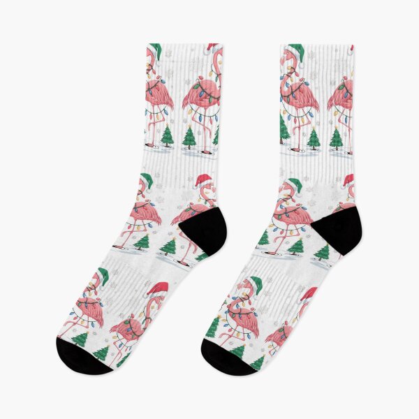 Item preview, Pink Flamingo Santa Hat Christmas Lights designed and sold by BHMARTS.