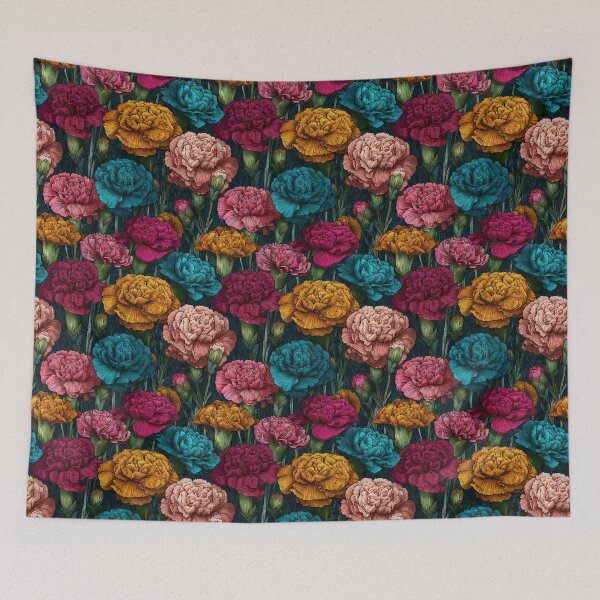 Item preview, Trendy Stunning Carnations Print For Sunny Interiors designed and sold by RoyalStarsPatts.